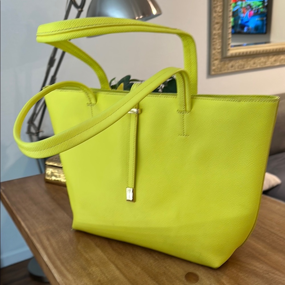 Vince Camuto neon/chartreuse Tote Bag with Spacious Design